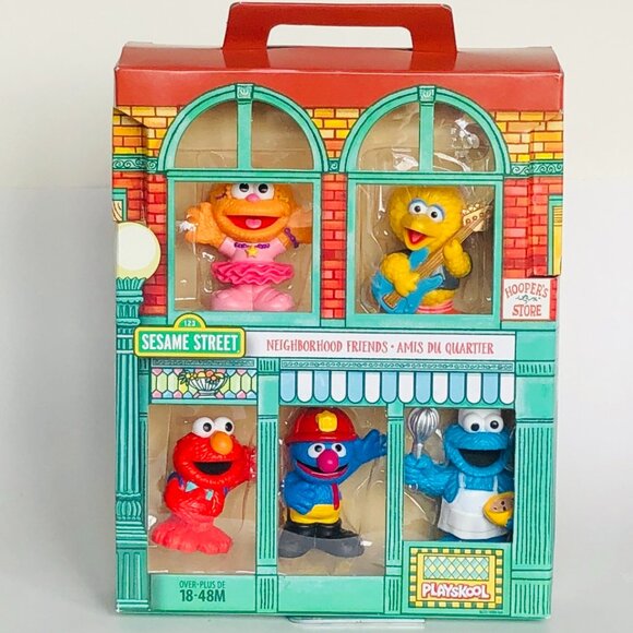 Sesame Street Neighborhood Friends 5 Figures Plus 1 Extra Elmo Figure Brand New - Picture 12 of 16
